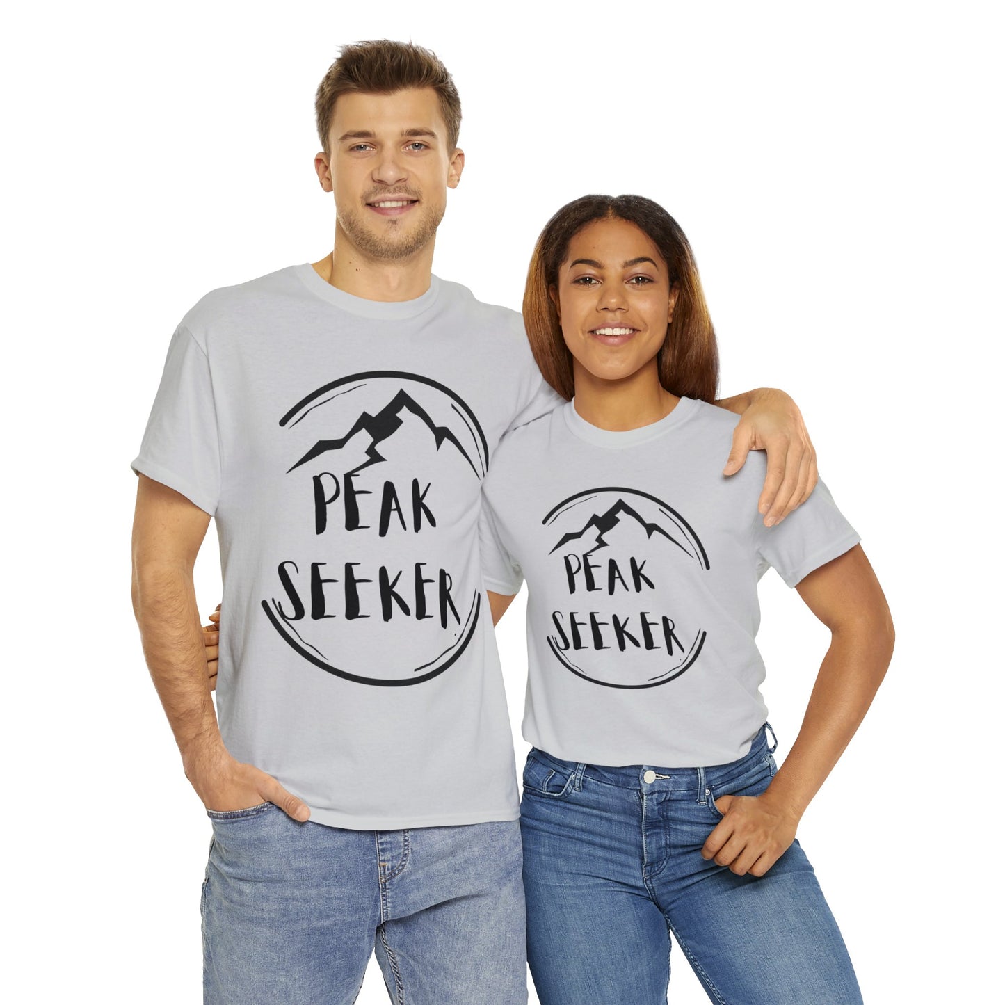PEAK SEEKER Circled Mountain T-Shirt | NOT SOLD IN STORES | for Hiking - Trekking - Mountain Climbing - Adventure Seeker