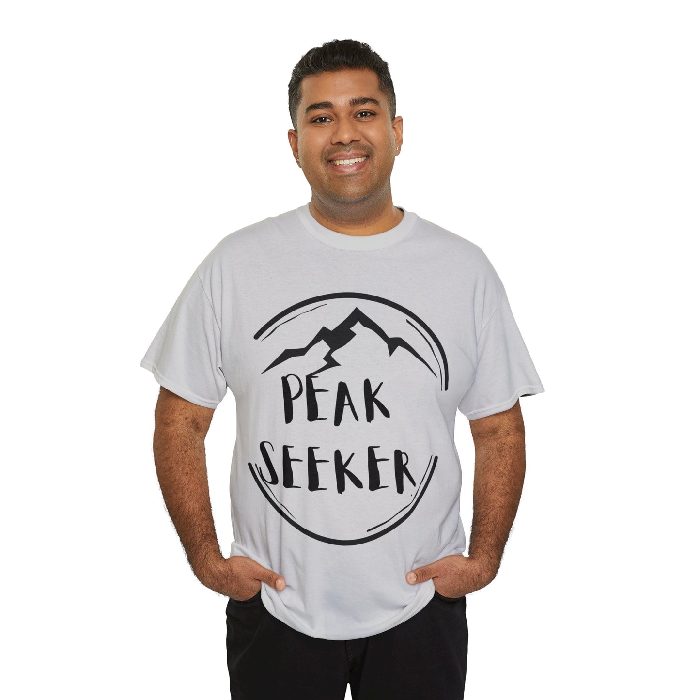PEAK SEEKER Circled Mountain T-Shirt | NOT SOLD IN STORES | for Hiking - Trekking - Mountain Climbing - Adventure Seeker