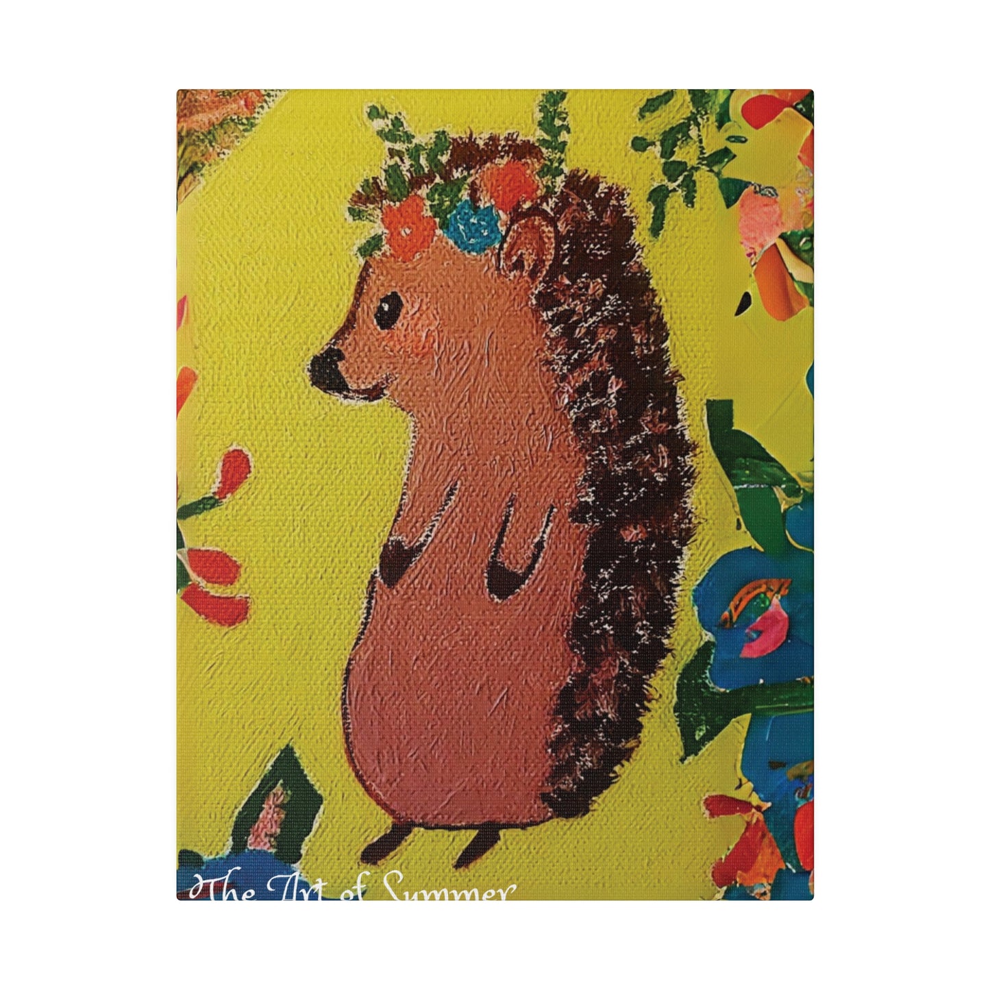 Summer Hedgehog - Canvas Art | ART OF SUMMER Collection - Romantic | Cute | Childrens or Baby Gift