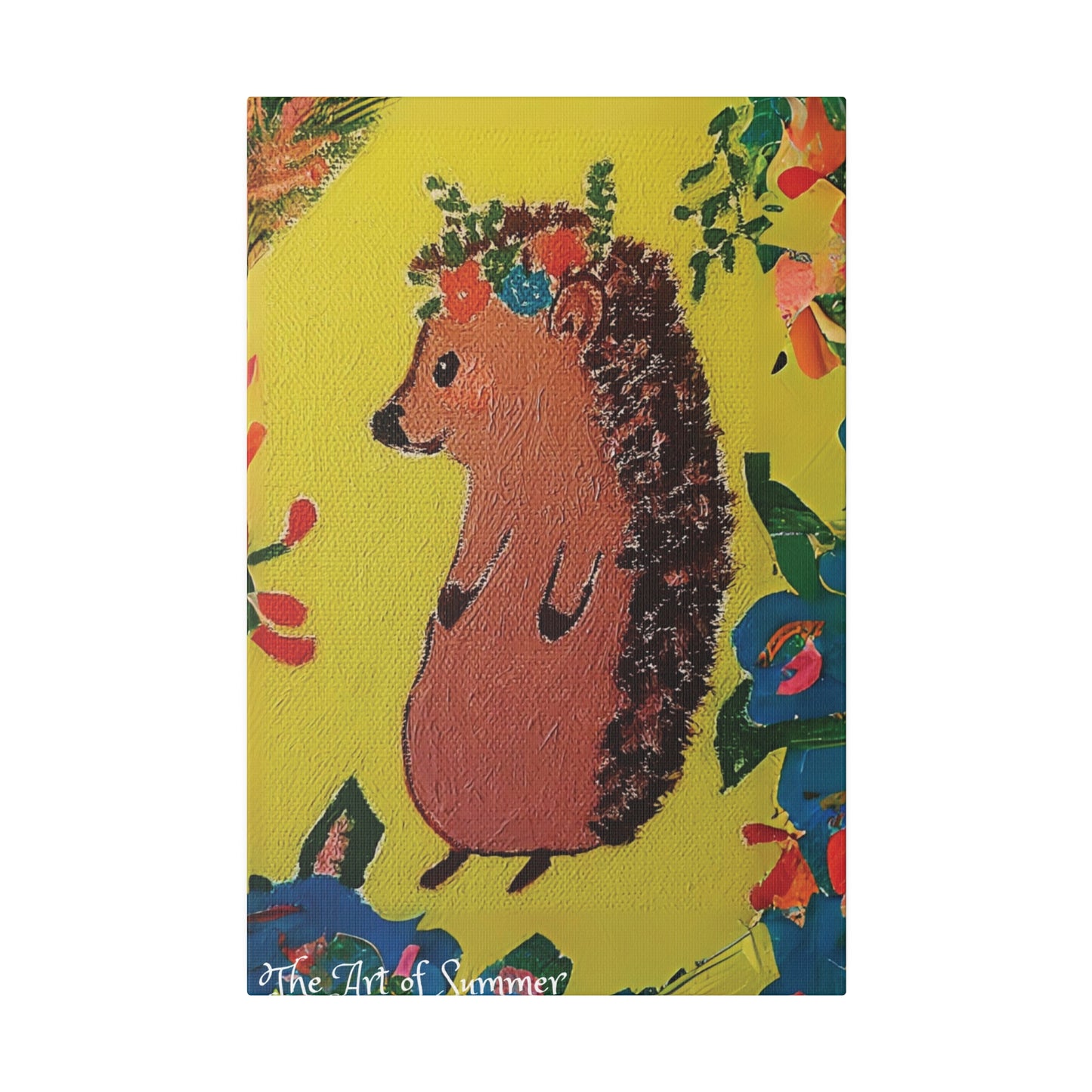 Summer Hedgehog - Canvas Art | ART OF SUMMER Collection - Romantic | Cute | Childrens or Baby Gift