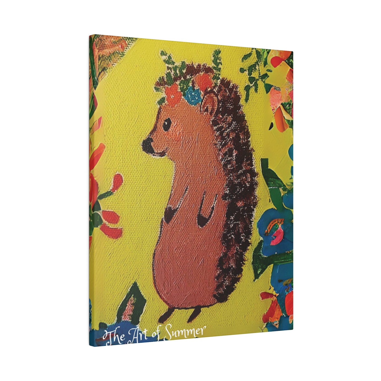 Summer Hedgehog - Canvas Art | ART OF SUMMER Collection - Romantic | Cute | Childrens or Baby Gift