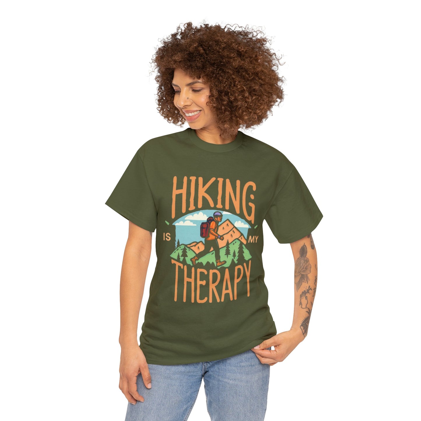 Hiking Is My Therapy - T-Shirt - NOT SOLD IN STORES - Gift for Hikers, Valentine's Day, Birthday, Mother's Day, Father's Day