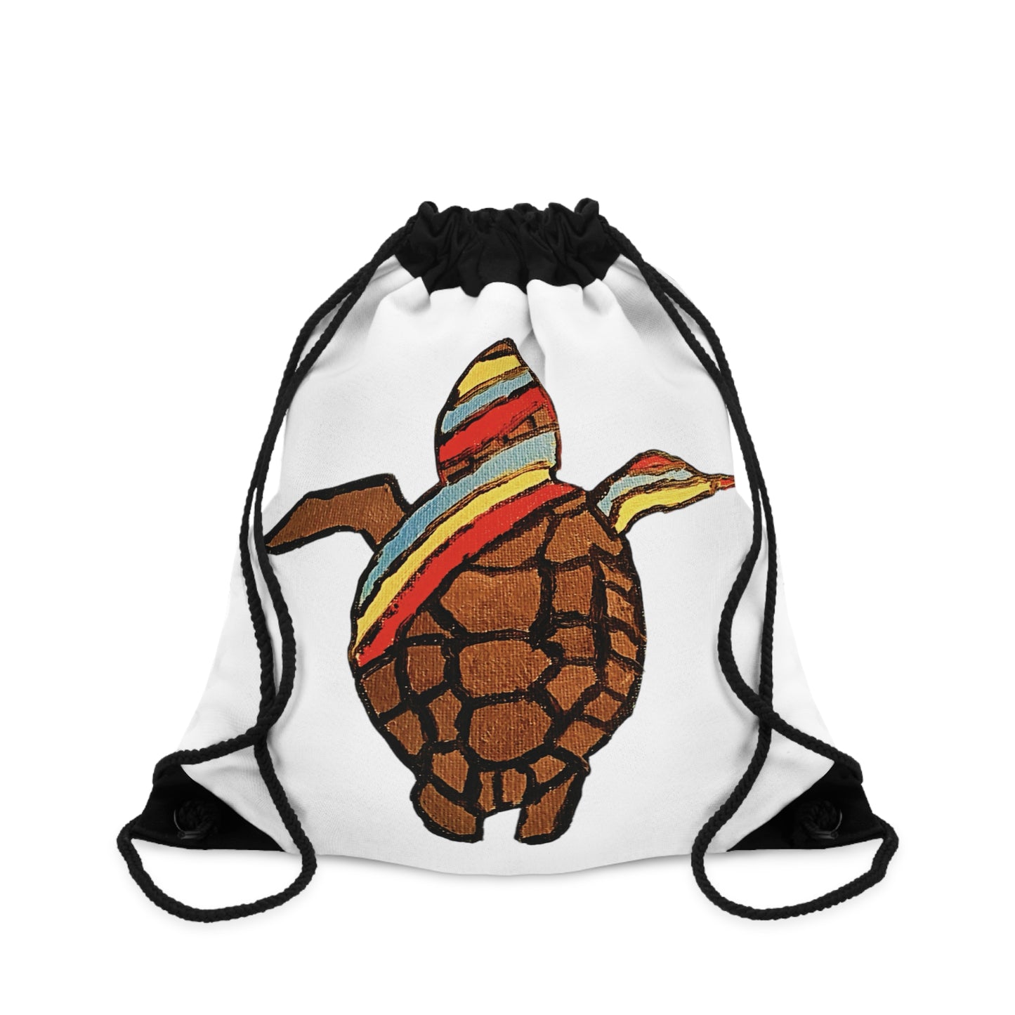 Summer Sea Turtle | ART OF SUMMER | Drawstring Bag Unique Design, Custom Artwork, Not Sold In Stores