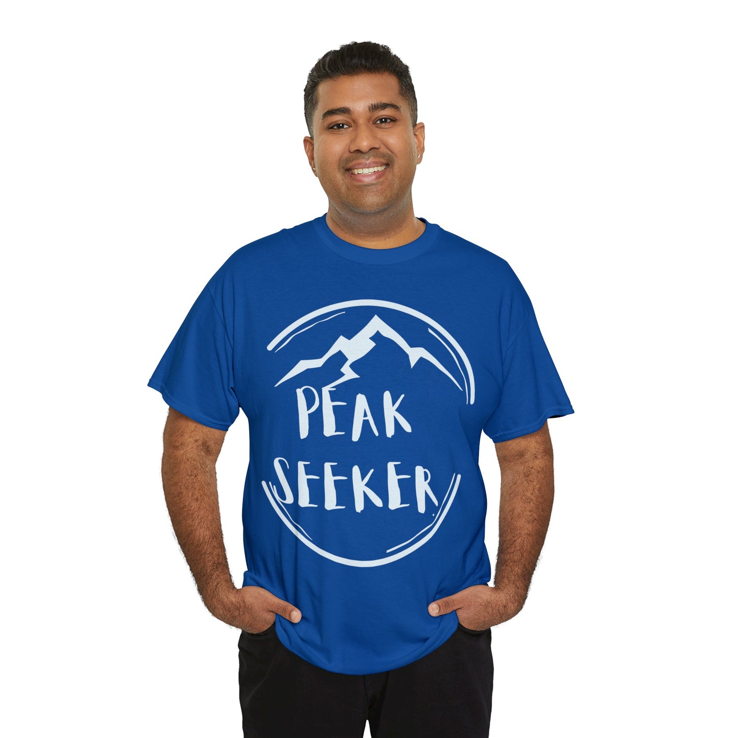 PEAK SEEKER Circled Mountain T-Shirt | NOT SOLD IN STORES | for Hiking - Trekking - Mountain Climbing - Adventure Seeker