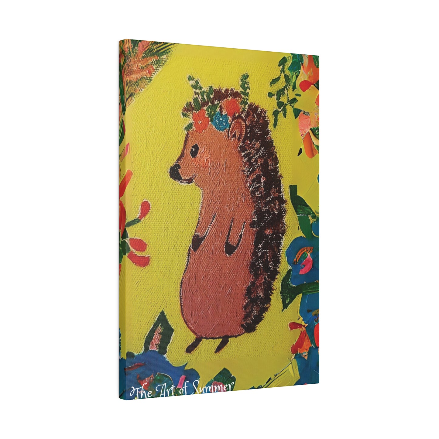 Summer Hedgehog - Canvas Art | ART OF SUMMER Collection - Romantic | Cute | Childrens or Baby Gift