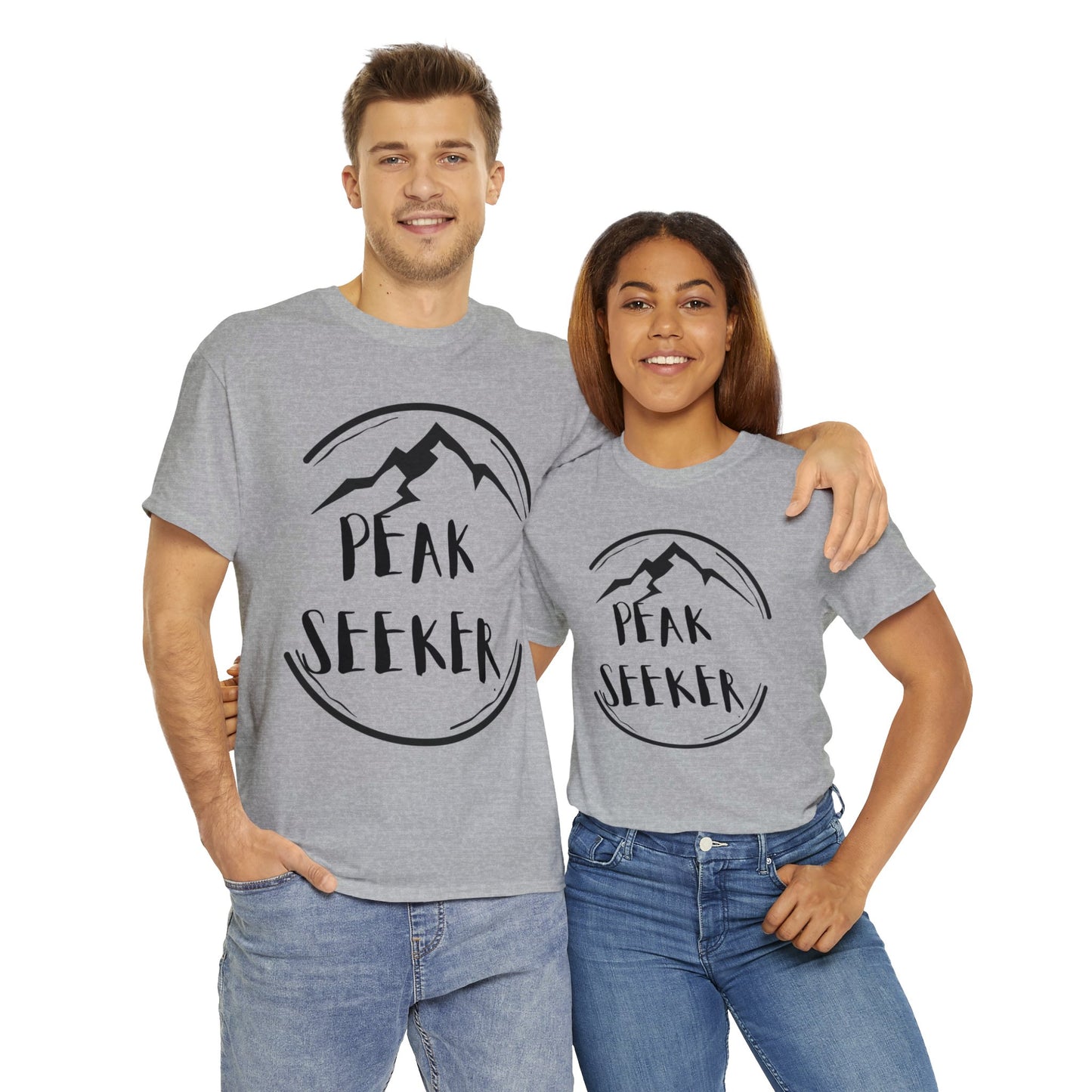 PEAK SEEKER Circled Mountain T-Shirt | NOT SOLD IN STORES | for Hiking - Trekking - Mountain Climbing - Adventure Seeker