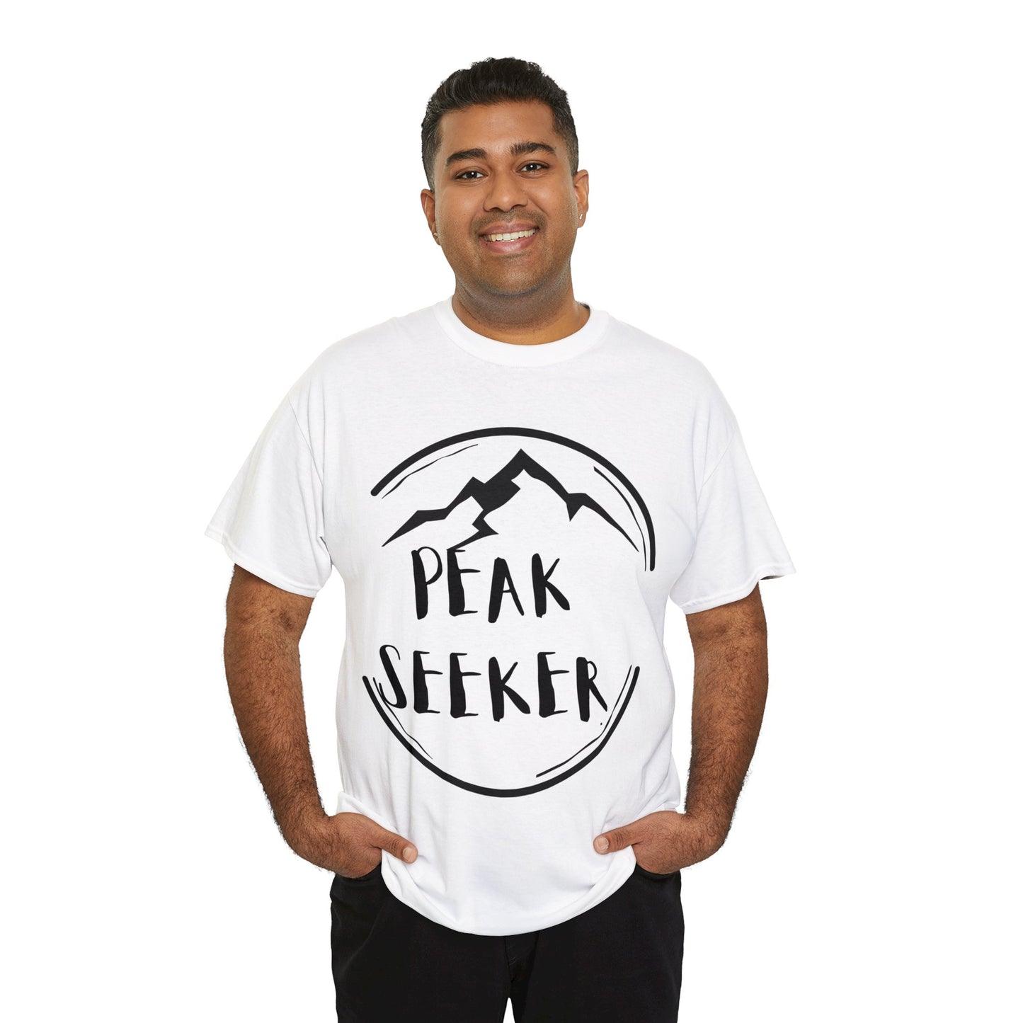 PEAK SEEKER Circled Mountain T-Shirt | NOT SOLD IN STORES | for Hiking - Trekking - Mountain Climbing - Adventure Seeker
