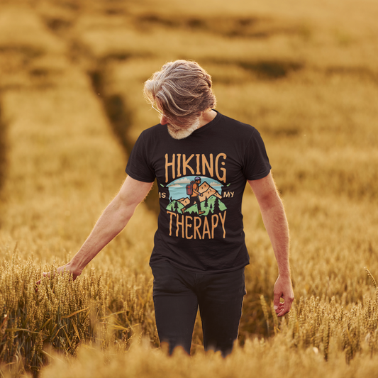 Hiking Is My Therapy - T-Shirt - NOT SOLD IN STORES - Gift for Hikers, Valentine's Day, Birthday, Mother's Day, Father's Day