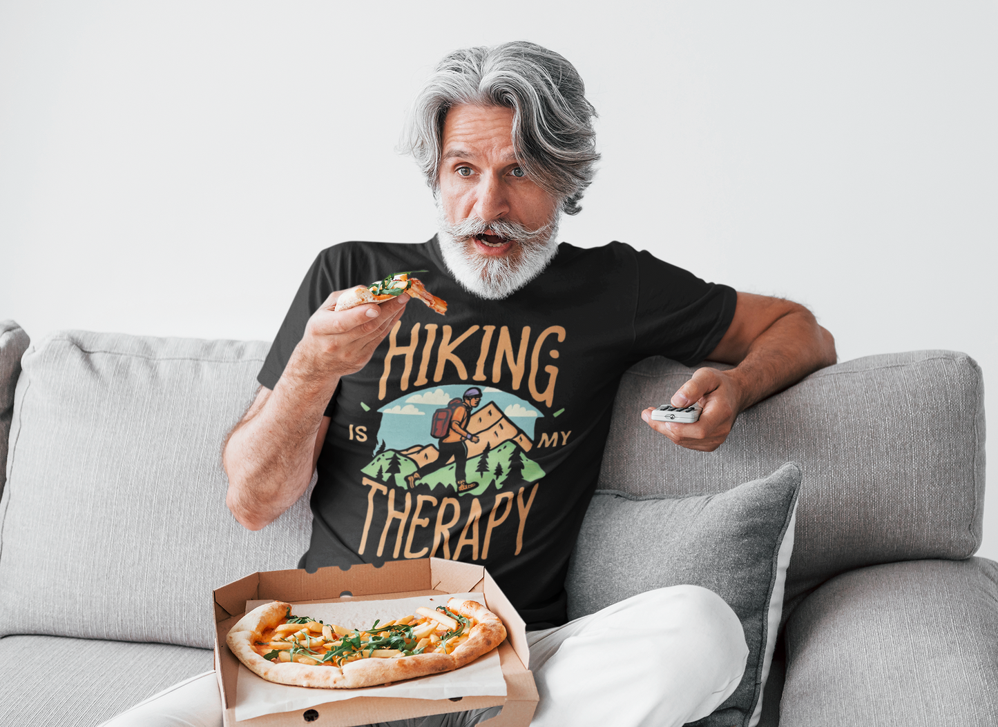 Hiking Is My Therapy - T-Shirt - NOT SOLD IN STORES - Gift for Hikers, Valentine's Day, Birthday, Mother's Day, Father's Day