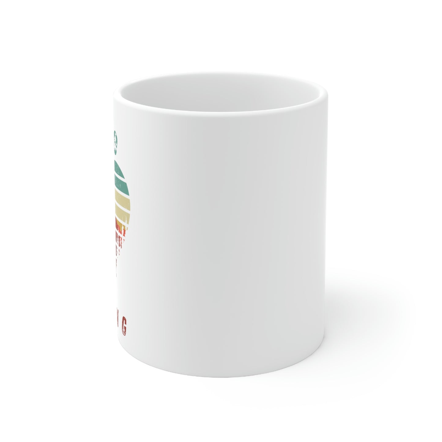 Hiking Is IN My Heart Retro Coffee Mugs - White