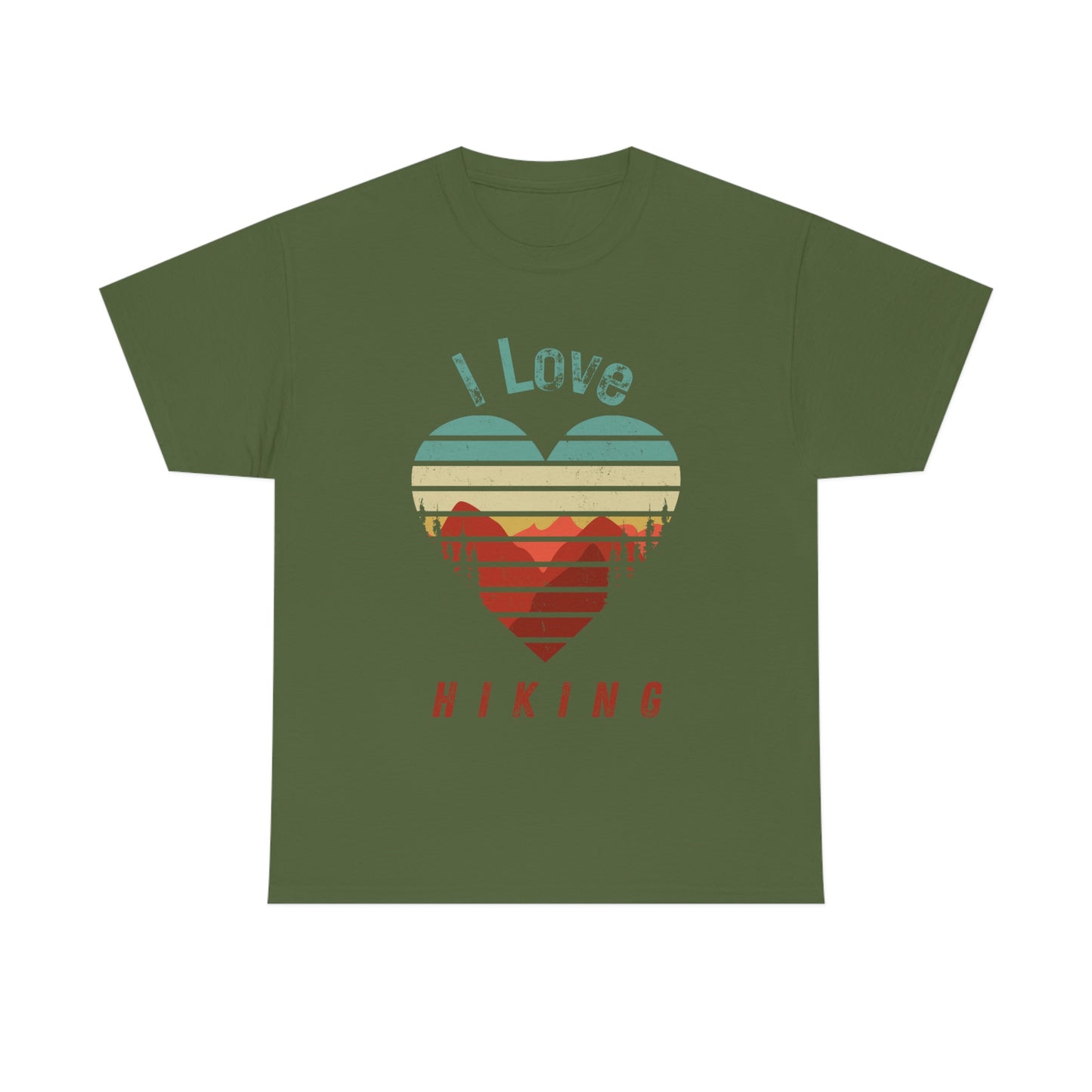I Love Hiking Heart T-Shirt - Does hiking get your heart pumping? Express Delivery available!
