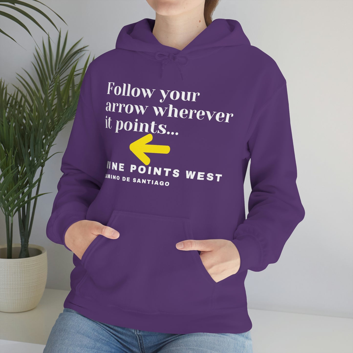 Camino Frances - Hiking Pullover Hoodie Follow Your Arrow Wherever It Points
