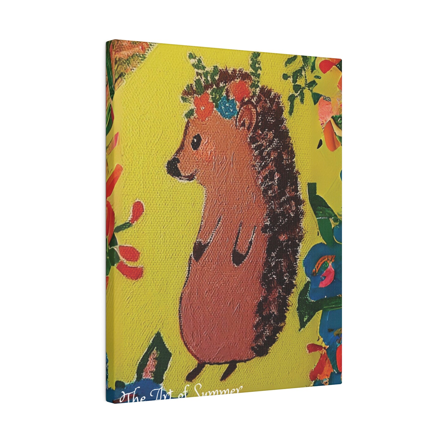 Summer Hedgehog - Canvas Art | ART OF SUMMER Collection - Romantic | Cute | Childrens or Baby Gift