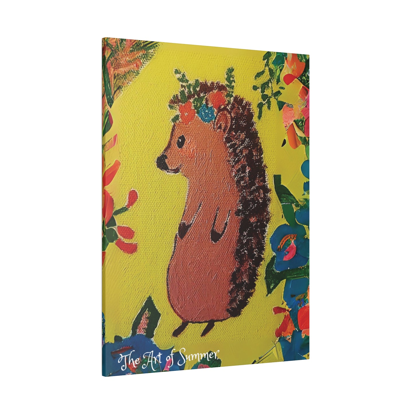 Summer Hedgehog - Canvas Art | ART OF SUMMER Collection - Romantic | Cute | Childrens or Baby Gift