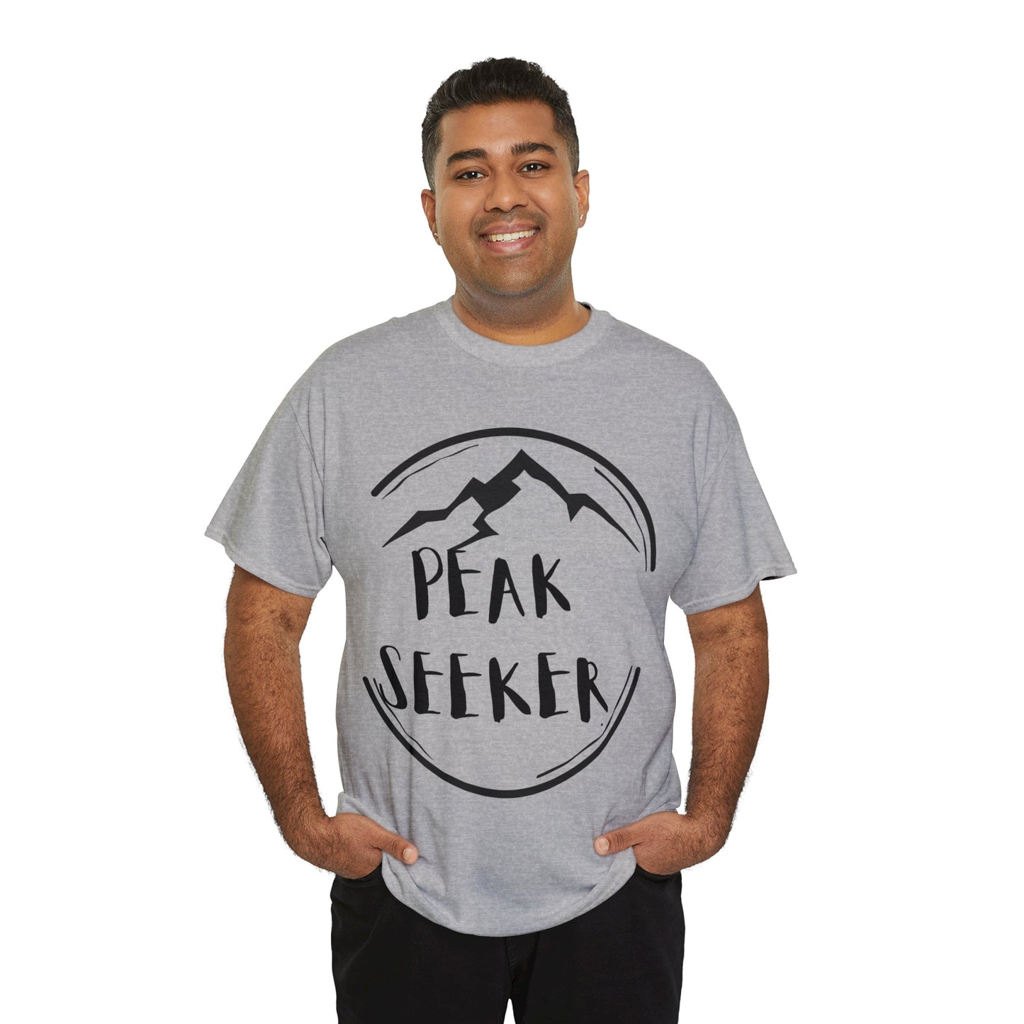 PEAK SEEKER Circled Mountain T-Shirt | NOT SOLD IN STORES | for Hiking - Trekking - Mountain Climbing - Adventure Seeker