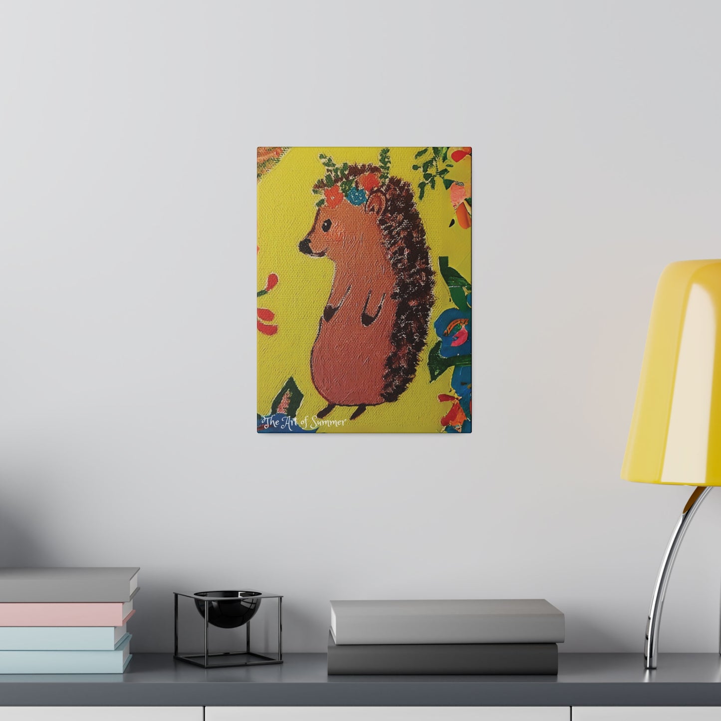 Summer Hedgehog - Canvas Art | ART OF SUMMER Collection - Romantic | Cute | Childrens or Baby Gift