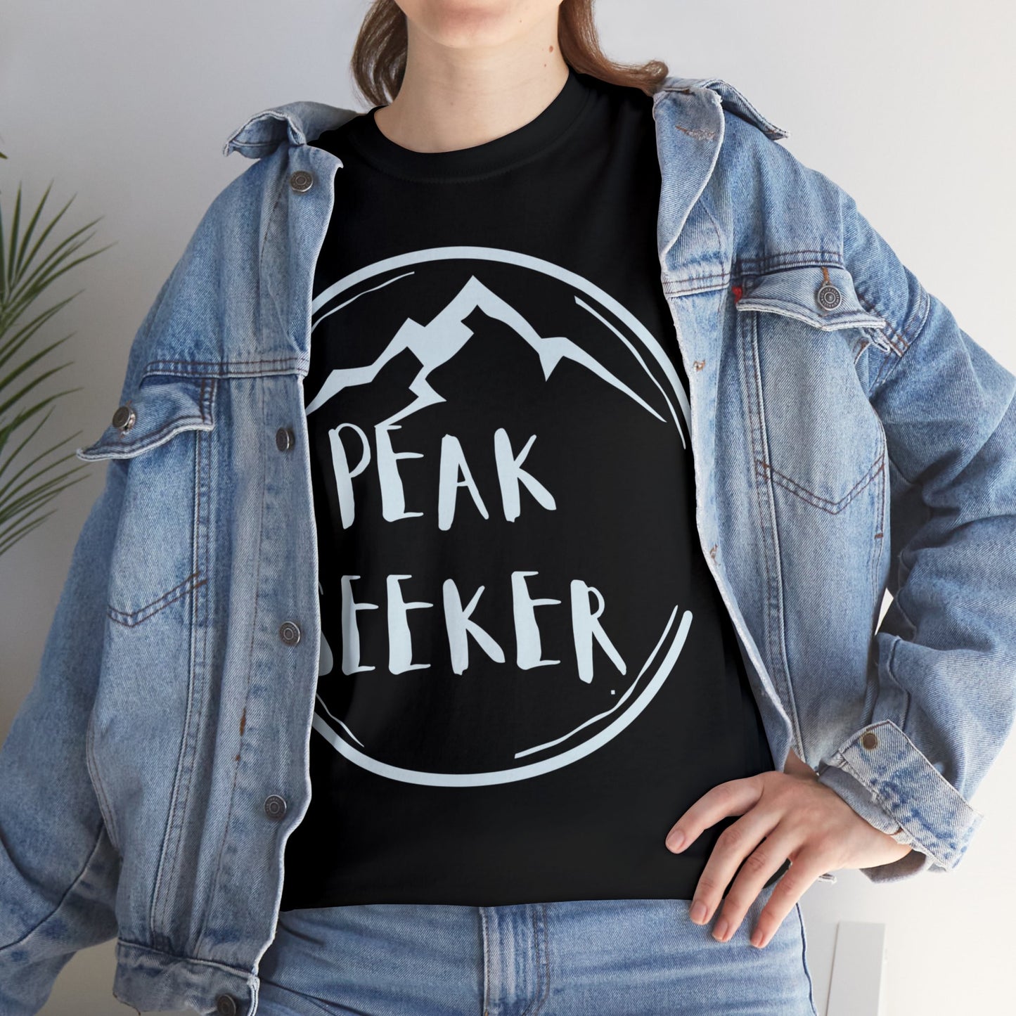 PEAK SEEKER Circled Mountain T-Shirt | NOT SOLD IN STORES | for Hiking - Trekking - Mountain Climbing - Adventure Seeker