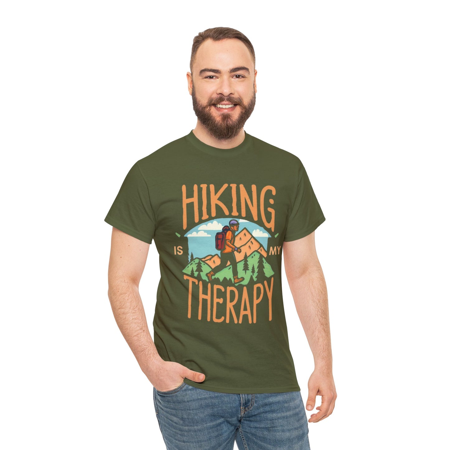 Hiking Is My Therapy - T-Shirt - NOT SOLD IN STORES - Gift for Hikers, Valentine's Day, Birthday, Mother's Day, Father's Day