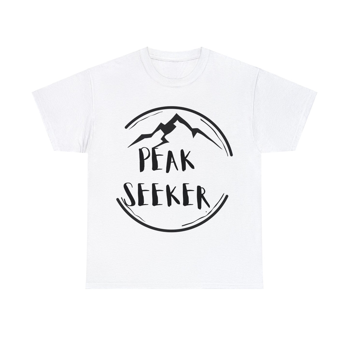 PEAK SEEKER Circled Mountain T-Shirt | NOT SOLD IN STORES | for Hiking - Trekking - Mountain Climbing - Adventure Seeker