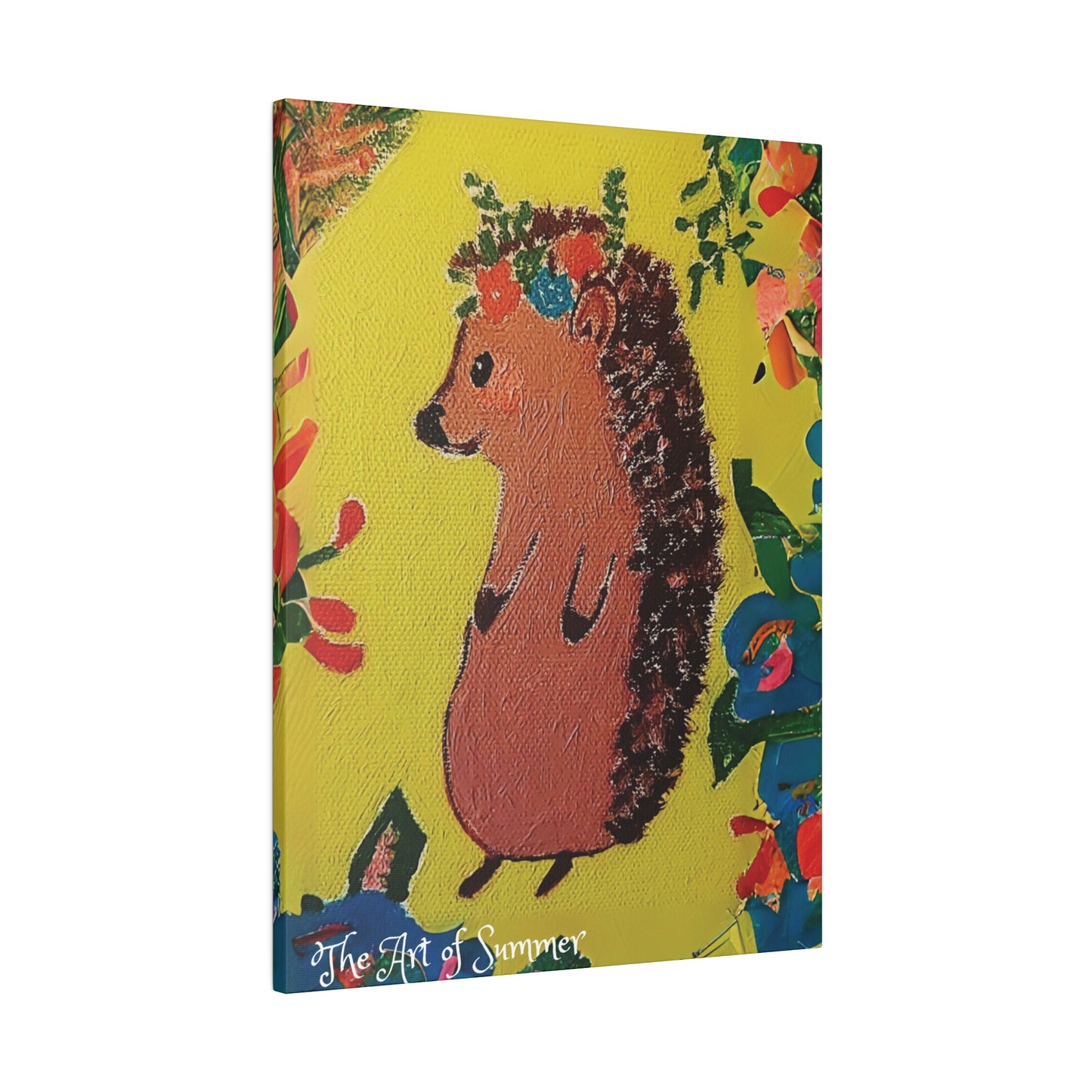 Summer Hedgehog - Canvas Art | ART OF SUMMER Collection - Romantic | Cute | Childrens or Baby Gift