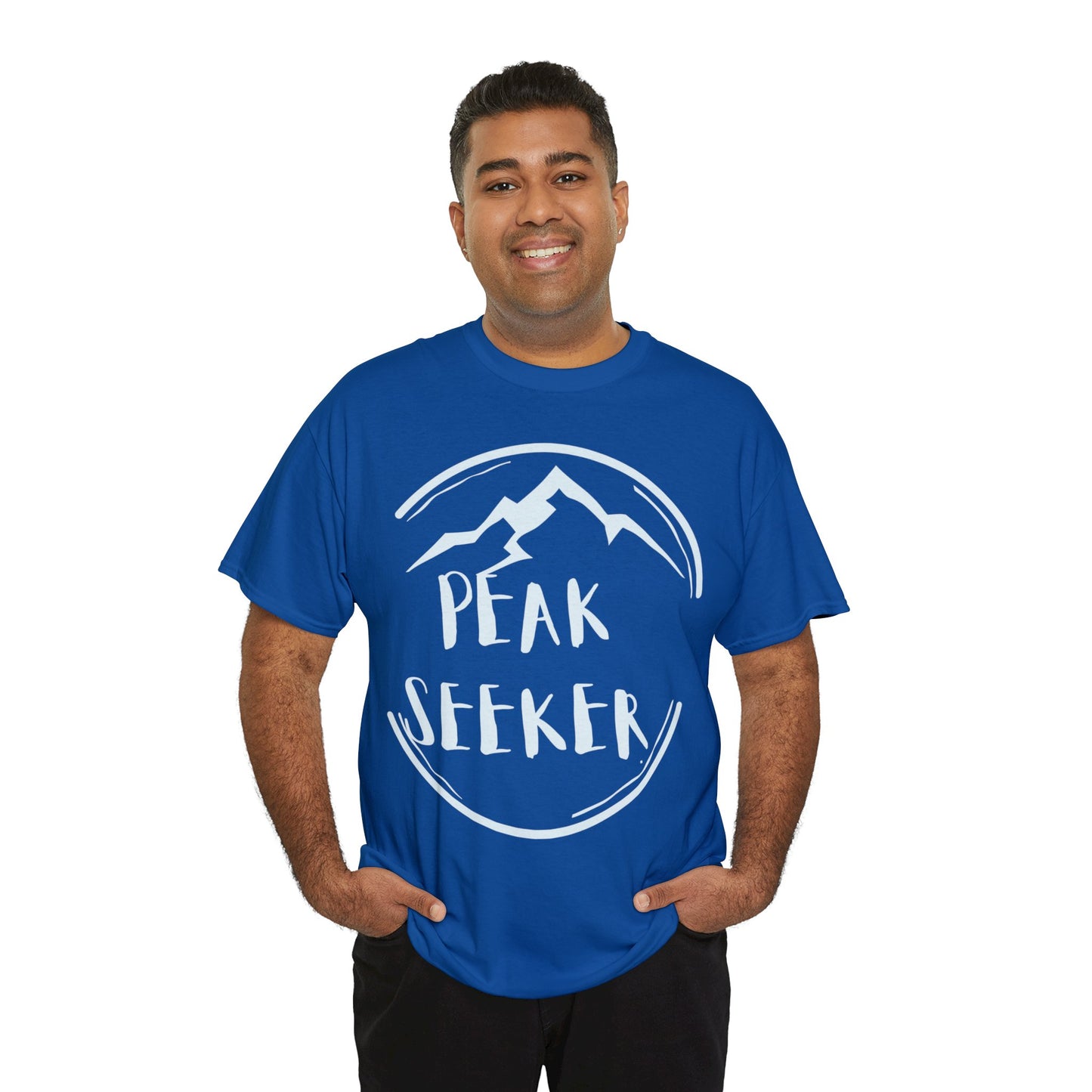 PEAK SEEKER Circled Mountain T-Shirt | NOT SOLD IN STORES | for Hiking - Trekking - Mountain Climbing - Adventure Seeker