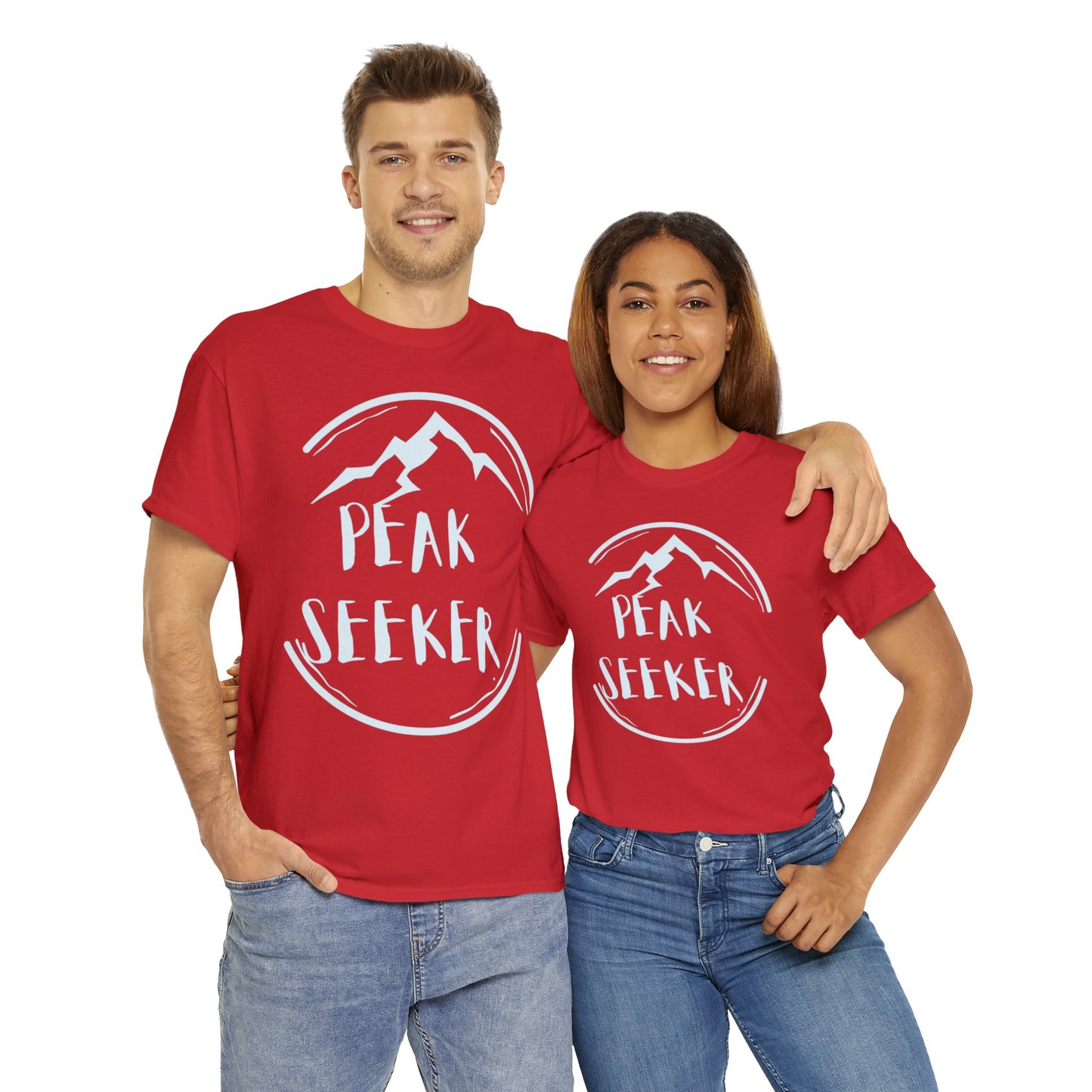 PEAK SEEKER Circled Mountain T-Shirt | NOT SOLD IN STORES | for Hiking - Trekking - Mountain Climbing - Adventure Seeker