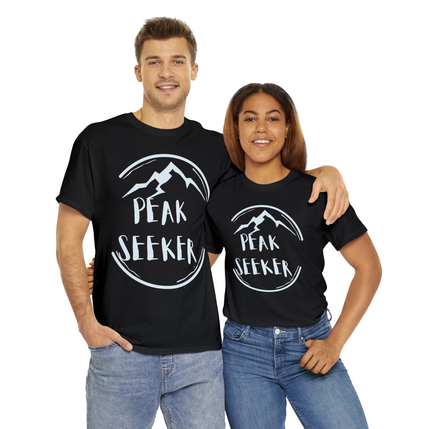 PEAK SEEKER Circled Mountain T-Shirt | NOT SOLD IN STORES | for Hiking - Trekking - Mountain Climbing - Adventure Seeker