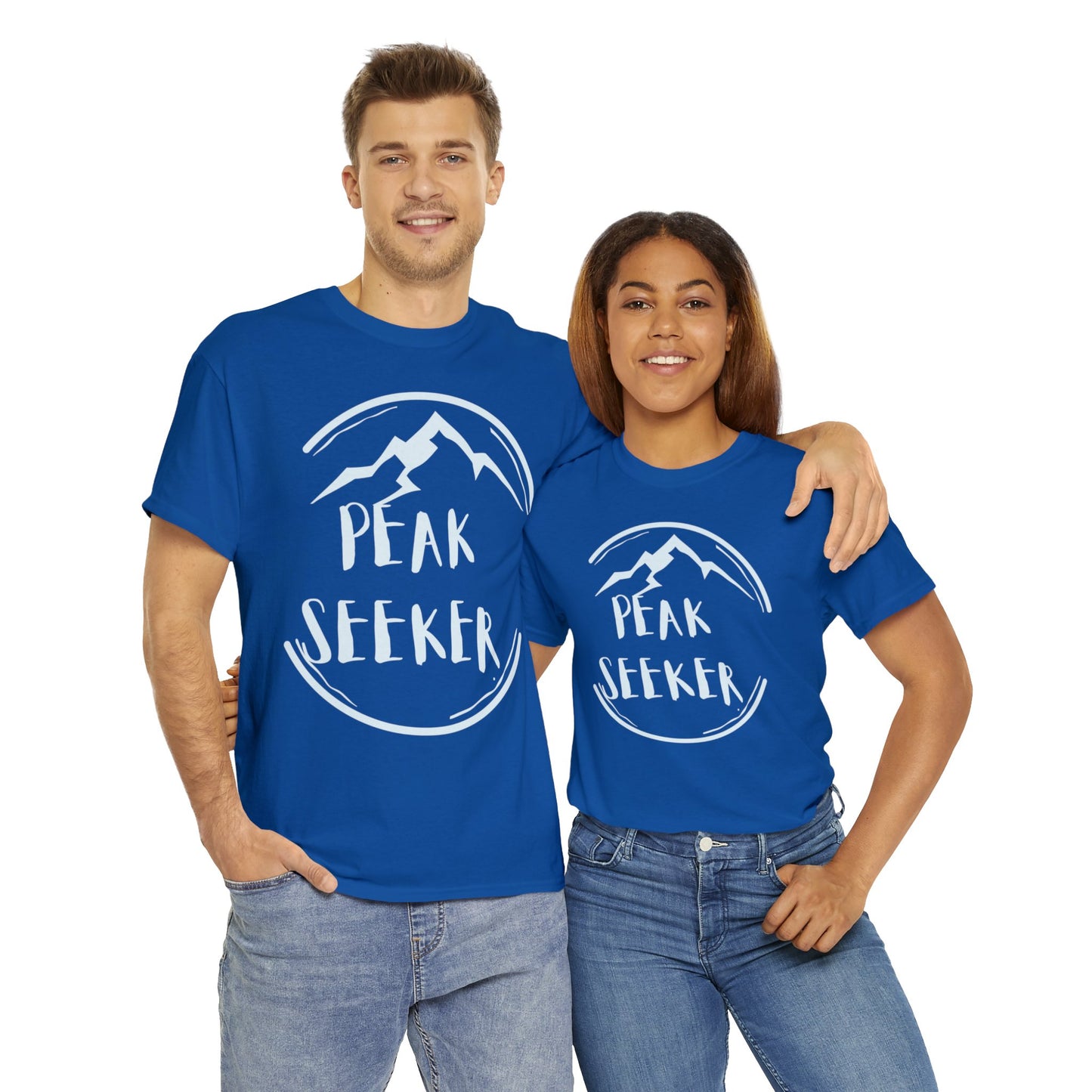 PEAK SEEKER Circled Mountain T-Shirt | NOT SOLD IN STORES | for Hiking - Trekking - Mountain Climbing - Adventure Seeker