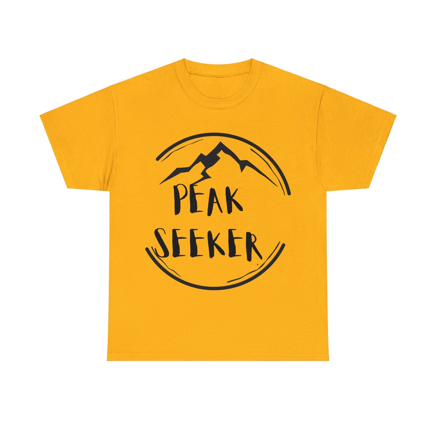 PEAK SEEKER Circled Mountain T-Shirt | NOT SOLD IN STORES | for Hiking - Trekking - Mountain Climbing - Adventure Seeker