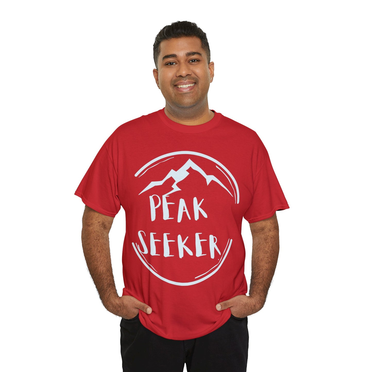 PEAK SEEKER Circled Mountain T-Shirt | NOT SOLD IN STORES | for Hiking - Trekking - Mountain Climbing - Adventure Seeker