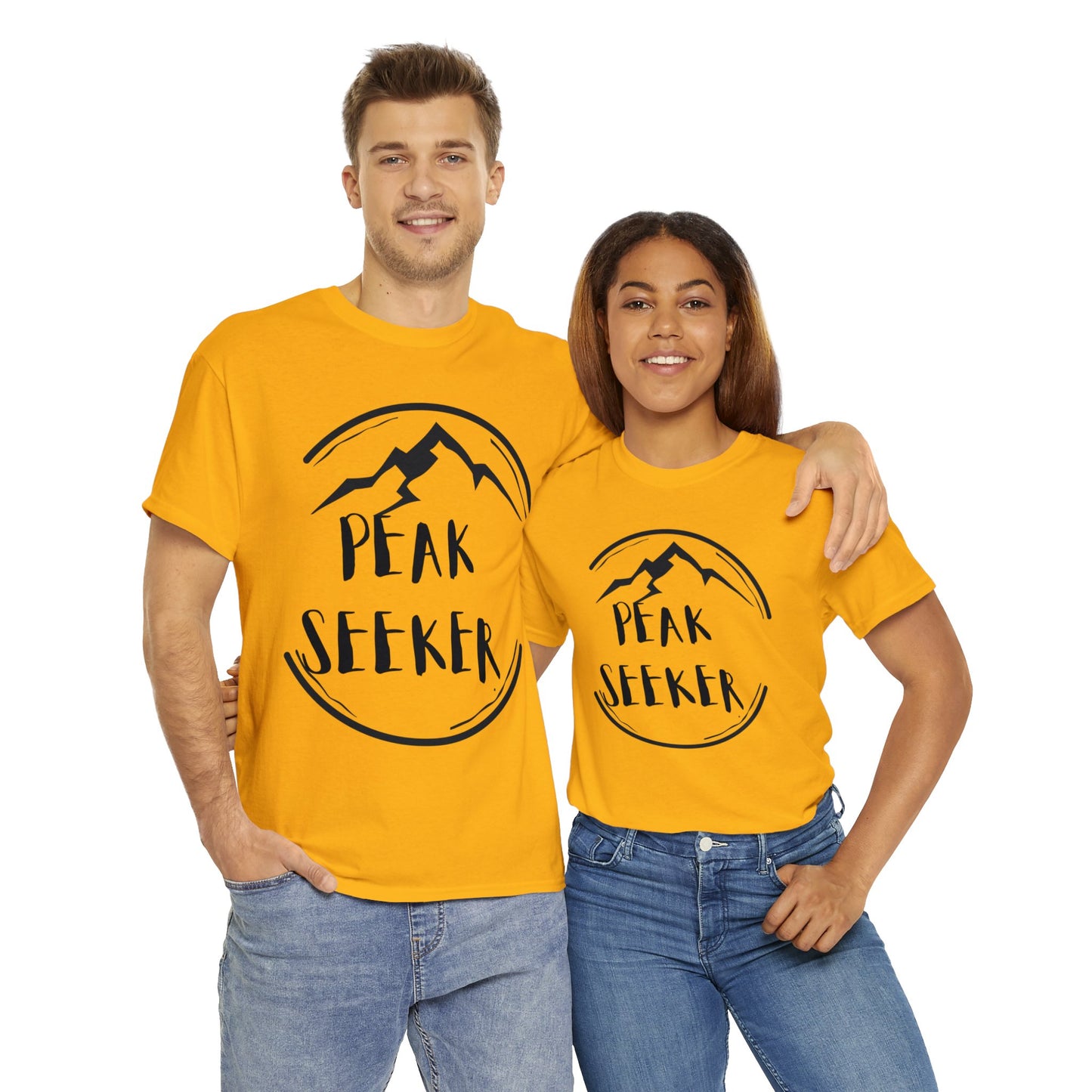 PEAK SEEKER Circled Mountain T-Shirt | NOT SOLD IN STORES | for Hiking - Trekking - Mountain Climbing - Adventure Seeker