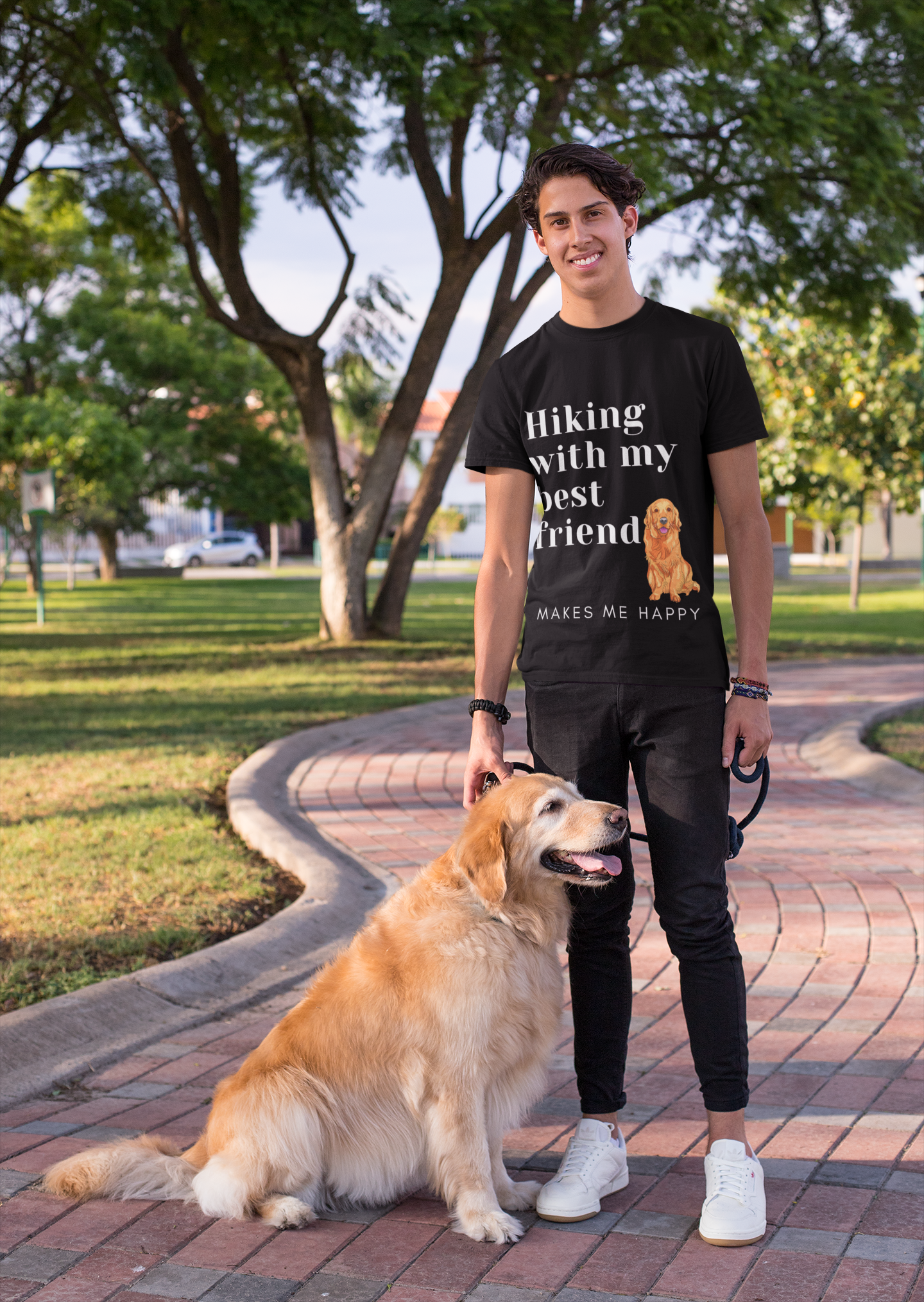 Hiking With My Best Friend - Golden Retriever T-Shirt