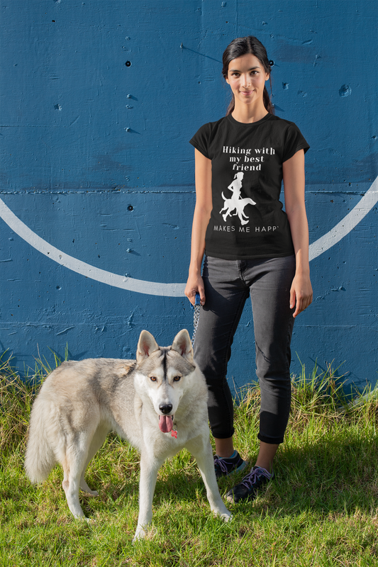 Hiking With My Best Friend - A Woman & Her Dog - T-Shirt